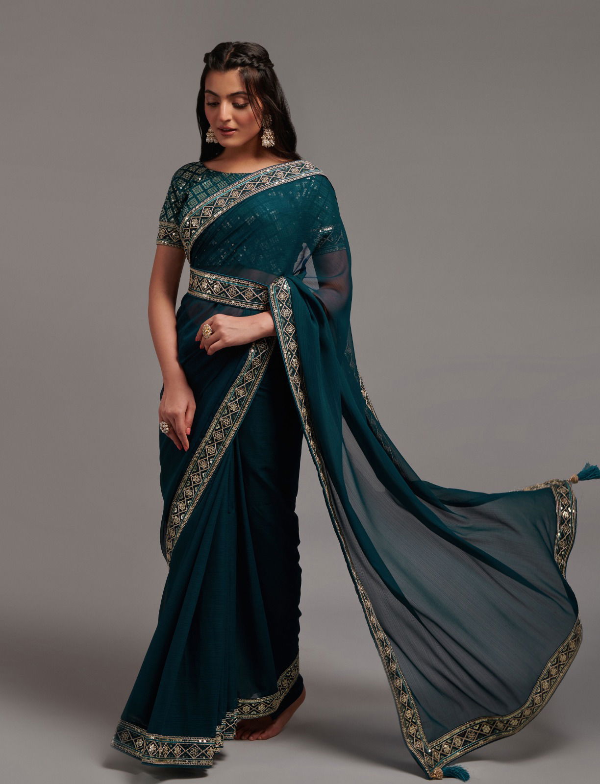 Kriyansha Designer Party Wear Sarees Catalog